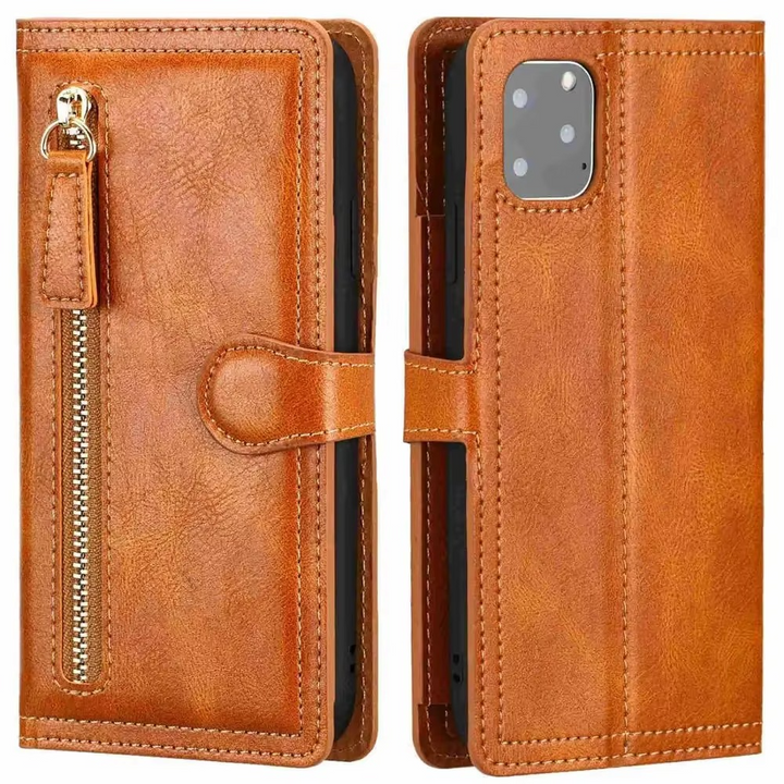 Premium-Leder-Flip-Wallet für iPhone & Hülle mit Ständer