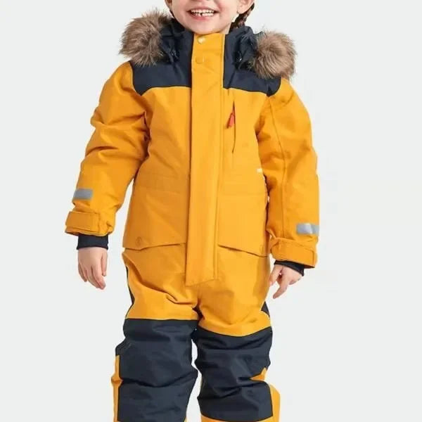 Wasser- und winddichter Kinder-Skioverall für den Winter mit Kapuze – Mika