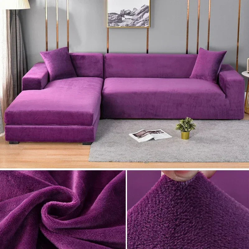 Sofabezug aus Stretch-Samt mit luxuriösem Finish – Sofina
