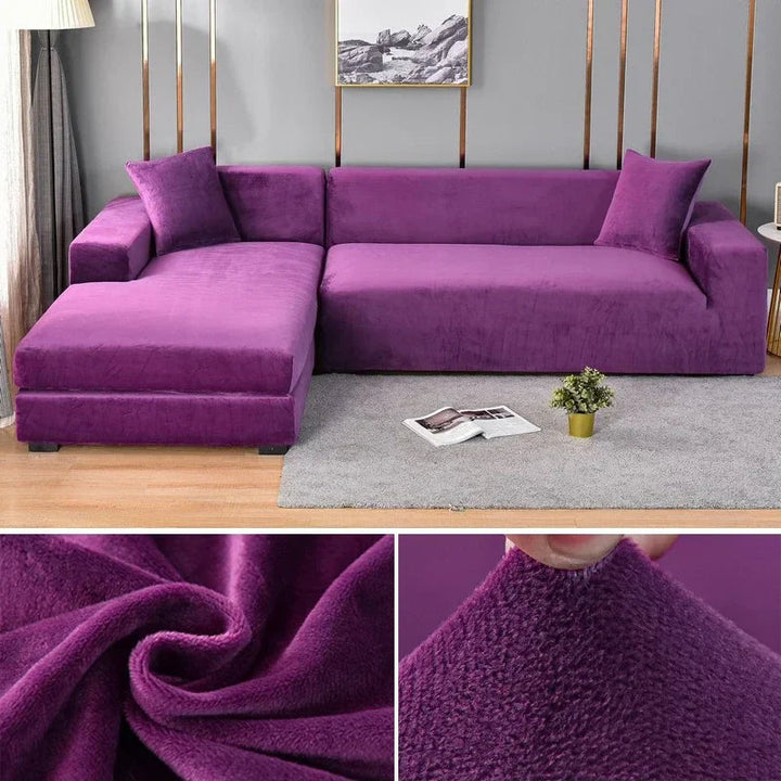 Sofabezug aus Stretch-Samt mit luxuriösem Finish – Sofina
