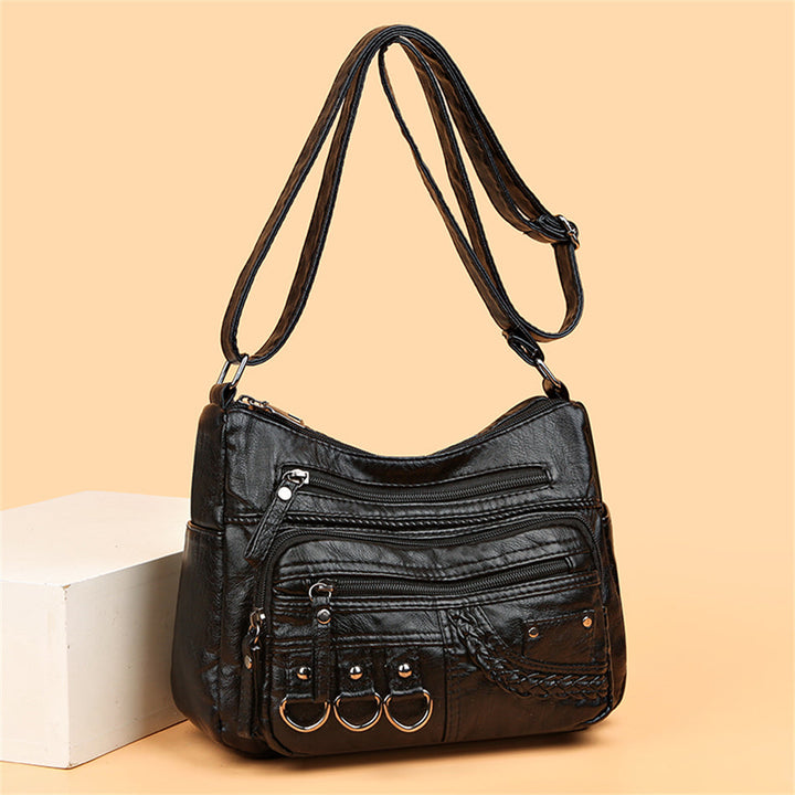 Vintage Leder-Damenhandtasche - Isabella