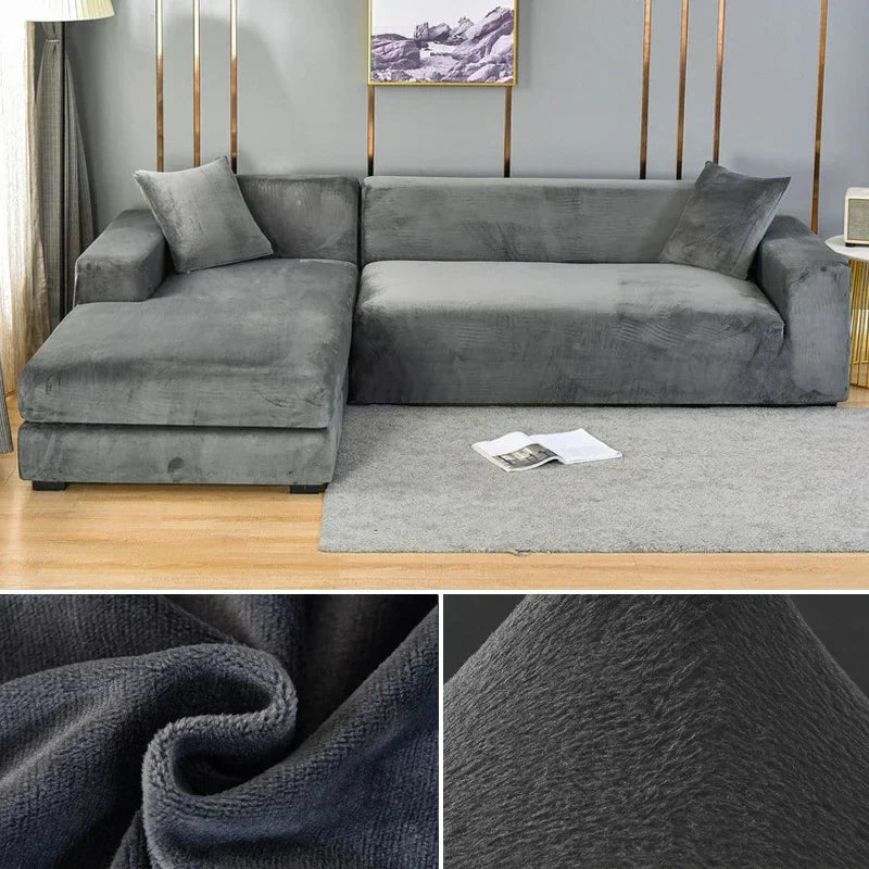 Sofabezug aus Stretch-Samt mit luxuriösem Finish – Sofina