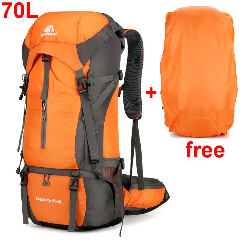 Alpivento 70L Trekkingrucksack | Wasserdichter Campingrucksack mit Regenschutz | Großer Outdoor-Rucksack für Wandern, Bergsteigen und Reisen  Marke: