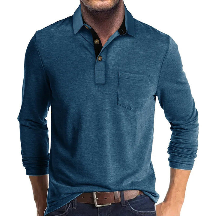 Herren-Poloshirt mit langen Ärmeln – atmungsaktiv & vielseitig – Matteo