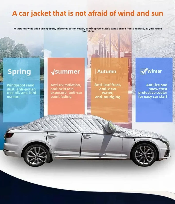 AutoProtect Autoabdeckung | Wasserdicht & UV-beständig | Ganzjähriger Schutz vor Sonne, Schnee & Hagel