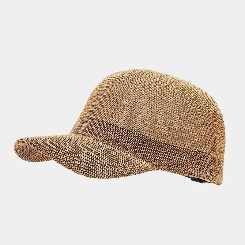 Modisch geflochtener Sonnenhut mit breiter Krempe - Stil SunWeave