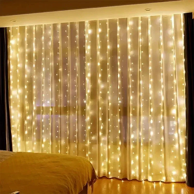 USB-LED-Lichtervorhang mit Fernbedienung