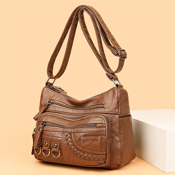 Vintage Leder-Damenhandtasche - Isabella