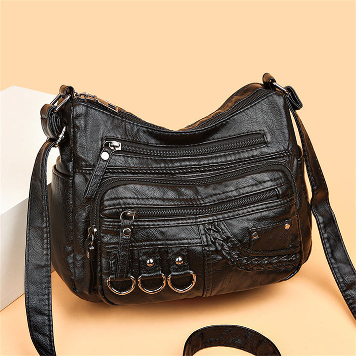 Vintage Leder-Damenhandtasche - Isabella