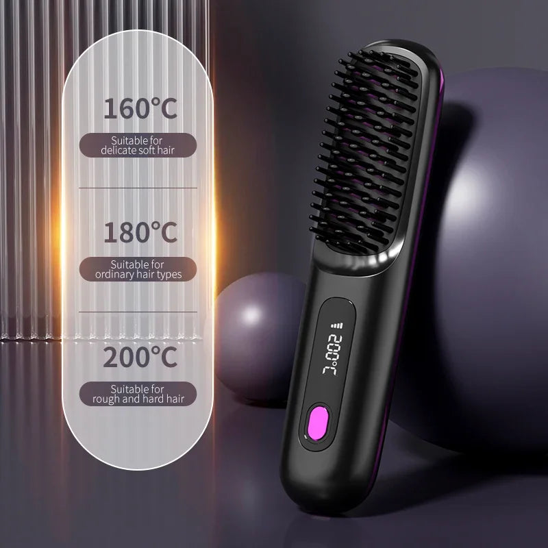 Glissara | Kabelloser Haarglätter | USB-Ladefunktion und LCD-Display | Keramik- und Ionentechnologie