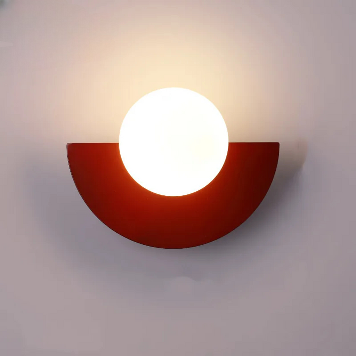 Moderne LED-Wandleuchte im geometrischen Halbkreis-Design