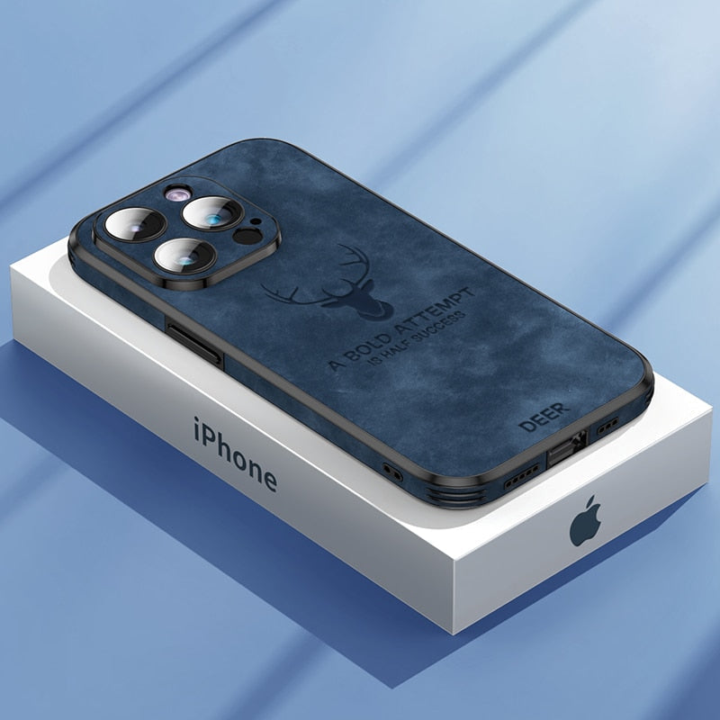 Luxe Hirschleder iPhone Hülle - Veltro