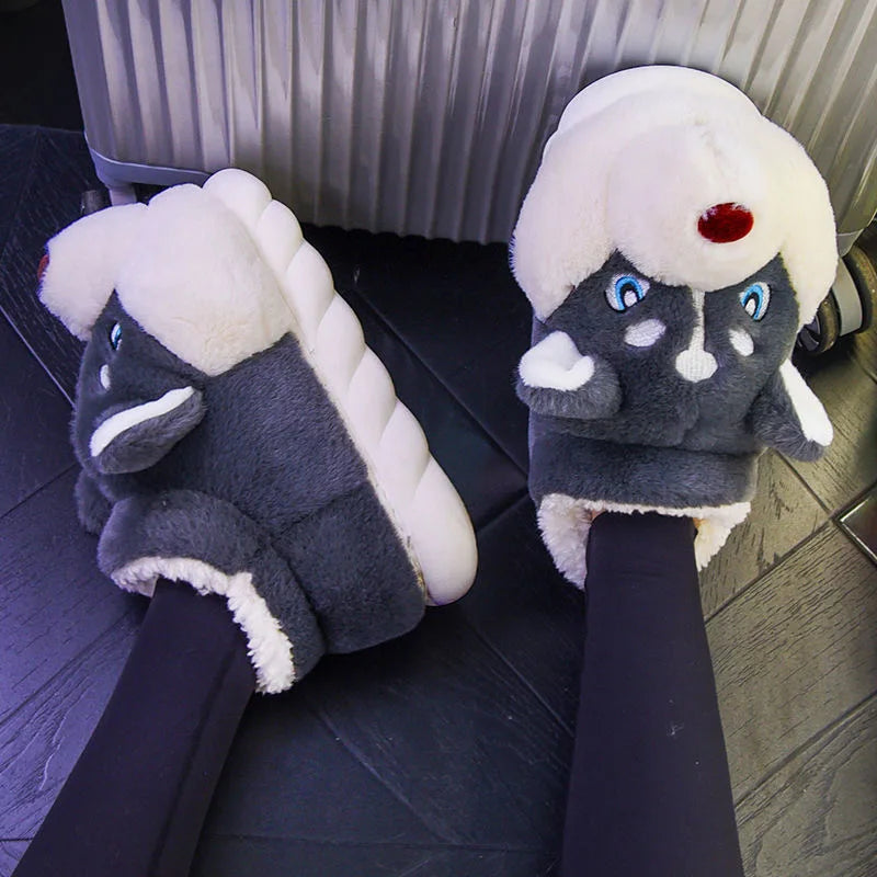 Süsse Husky-Damenpantoffeln – Novi