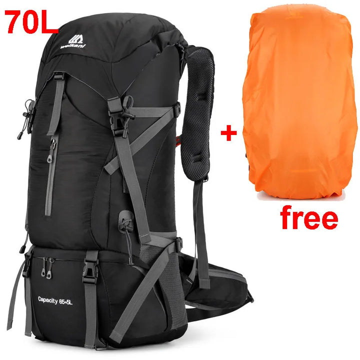 Alpivento 70L Trekkingrucksack | Wasserdichter Campingrucksack mit Regenschutz | Großer Outdoor-Rucksack für Wandern, Bergsteigen und Reisen  Marke: