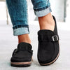 Retro-Slip-on-Sandalen in Veloursoptik mit orthopädischem Komfort - Solenza