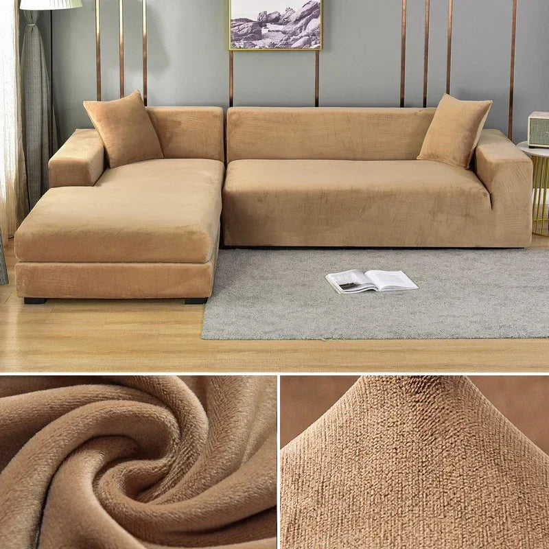 Sofabezug aus Stretch-Samt mit luxuriösem Finish – Sofina