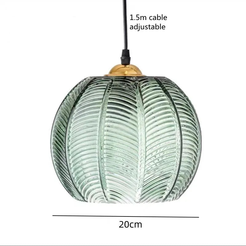 Kugelförmige Glas-Pendelleuchte