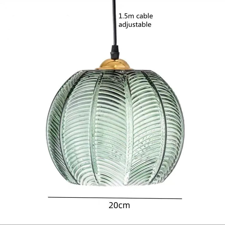 Kugelförmige Glas-Pendelleuchte