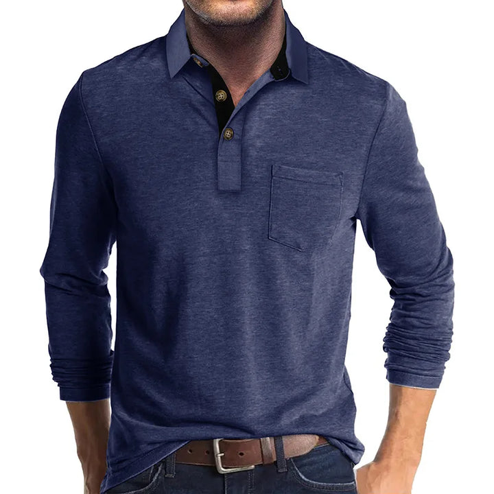 Herren-Poloshirt mit langen Ärmeln – atmungsaktiv & vielseitig – Matteo