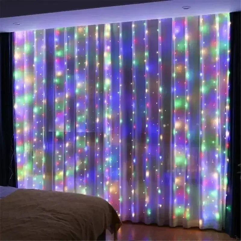 USB-LED-Lichtervorhang mit Fernbedienung