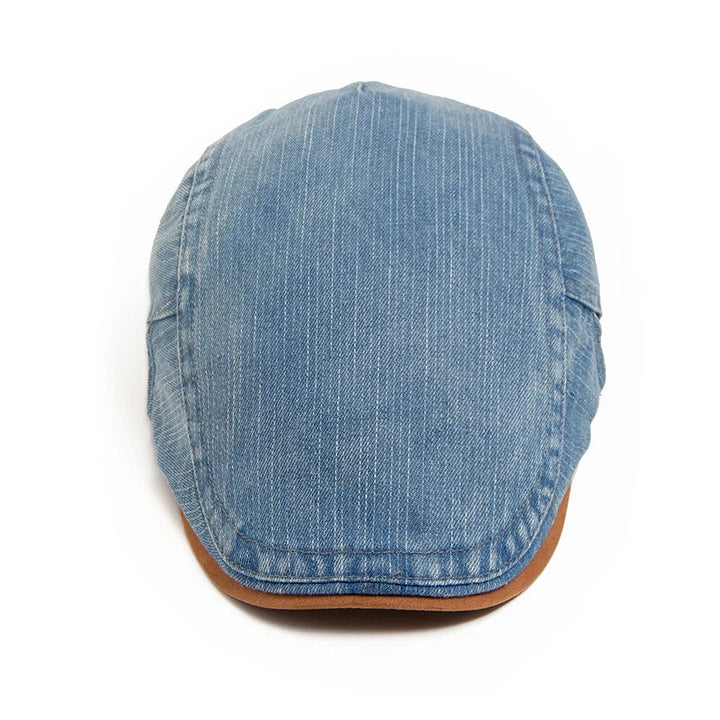 Herren-Schiebermütze | Retro-Denim-Newsboy-Mütze