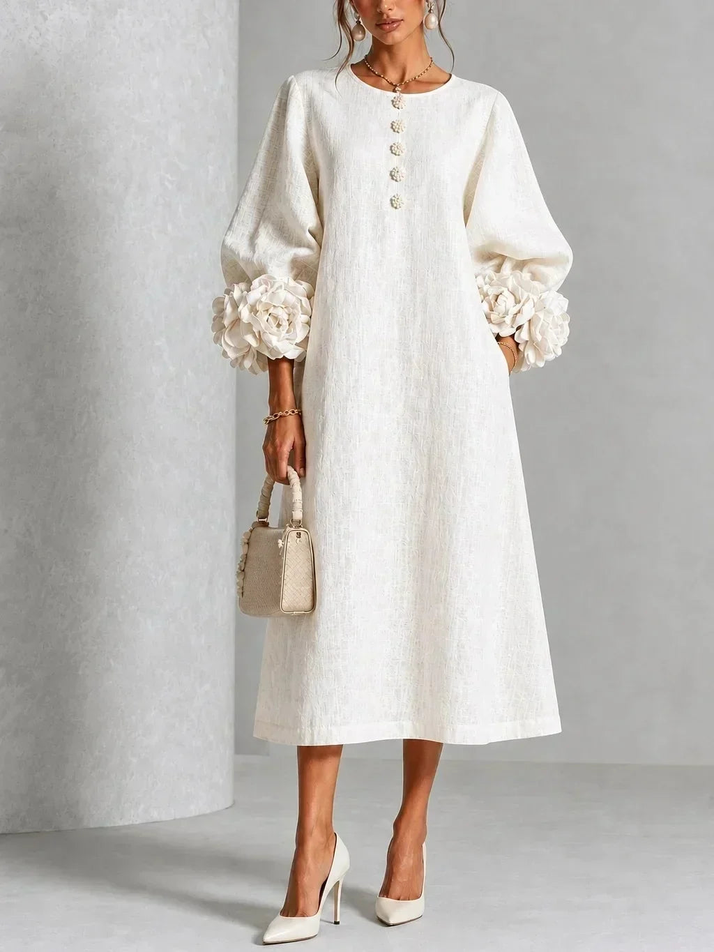 Midikleid mit Blumenmuster
