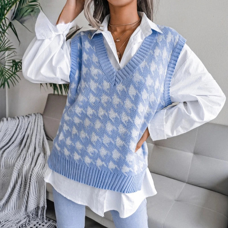 Kariertes Damen-Spencer-Oberteil – Yara