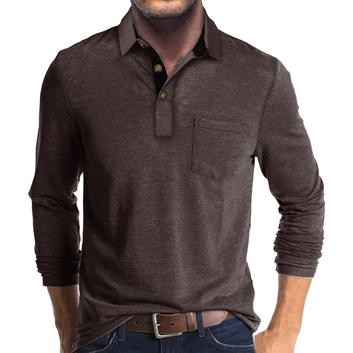 Herren-Poloshirt mit langen Ärmeln – atmungsaktiv & vielseitig – Matteo