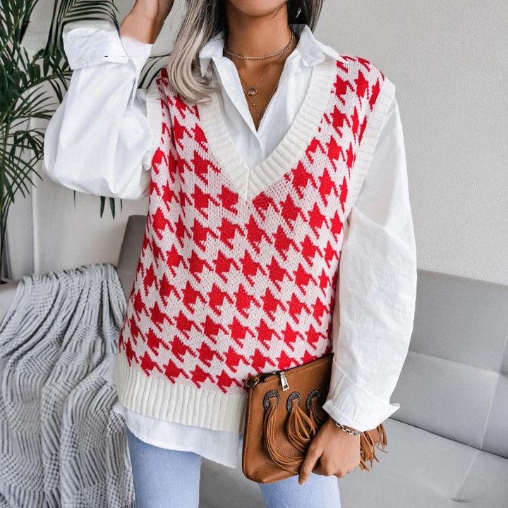 Kariertes Damen-Spencer-Oberteil – Yara