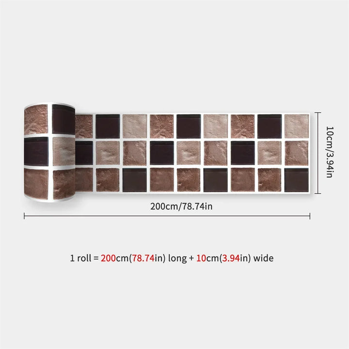 DecoMosaic Wasserdichte Mosaik Wandaufkleber