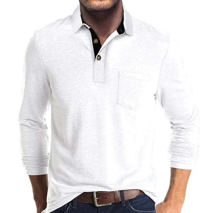 Herren-Poloshirt mit langen Ärmeln – atmungsaktiv & vielseitig – Matteo