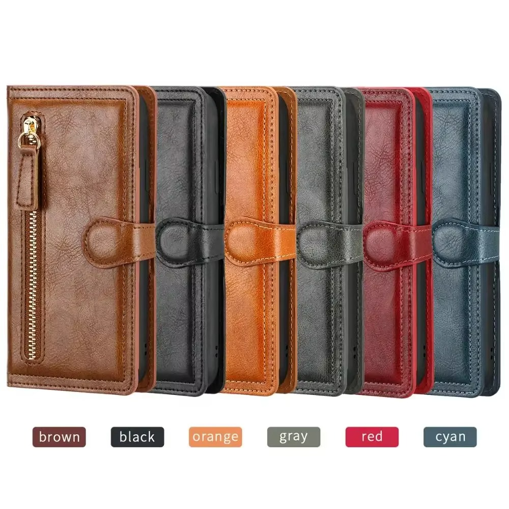 Premium-Leder-Flip-Wallet für iPhone & Hülle mit Ständer