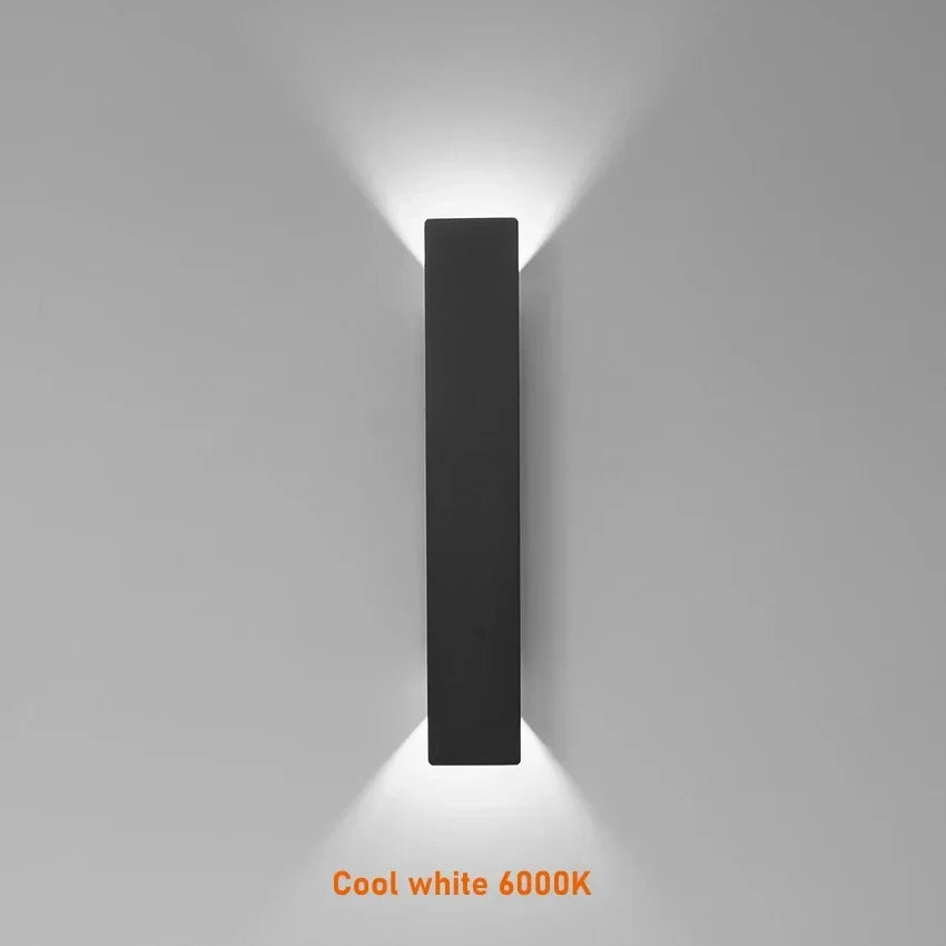 Moderne Außenleuchte – LED-Wandleuchte auf/ab, wasserdicht, vertikales Design