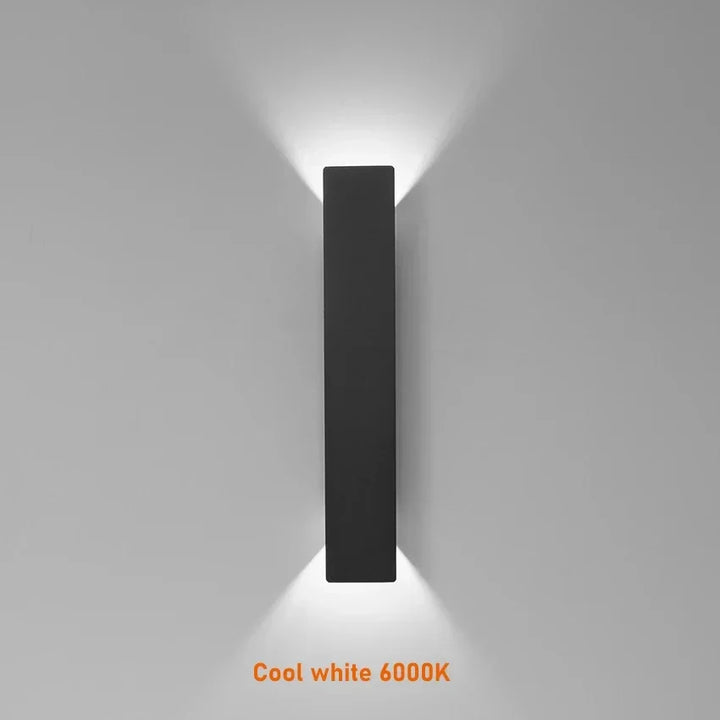 Moderne Außenleuchte – LED-Wandleuchte auf/ab, wasserdicht, vertikales Design