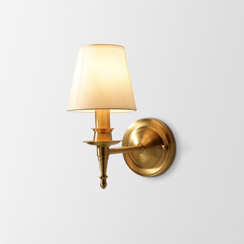 Vintage Wandleuchte Silva Landerne, 5 Stile, Metall/Stoff, Gold, Schlafzimmer