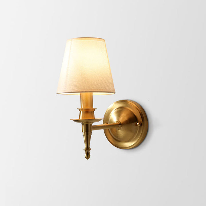 Vintage Wandleuchte Silva Landerne, 5 Stile, Metall/Stoff, Gold, Schlafzimmer