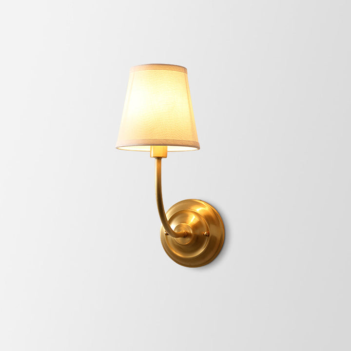 Vintage Wandleuchte Silva Landerne, 5 Stile, Metall/Stoff, Gold, Schlafzimmer