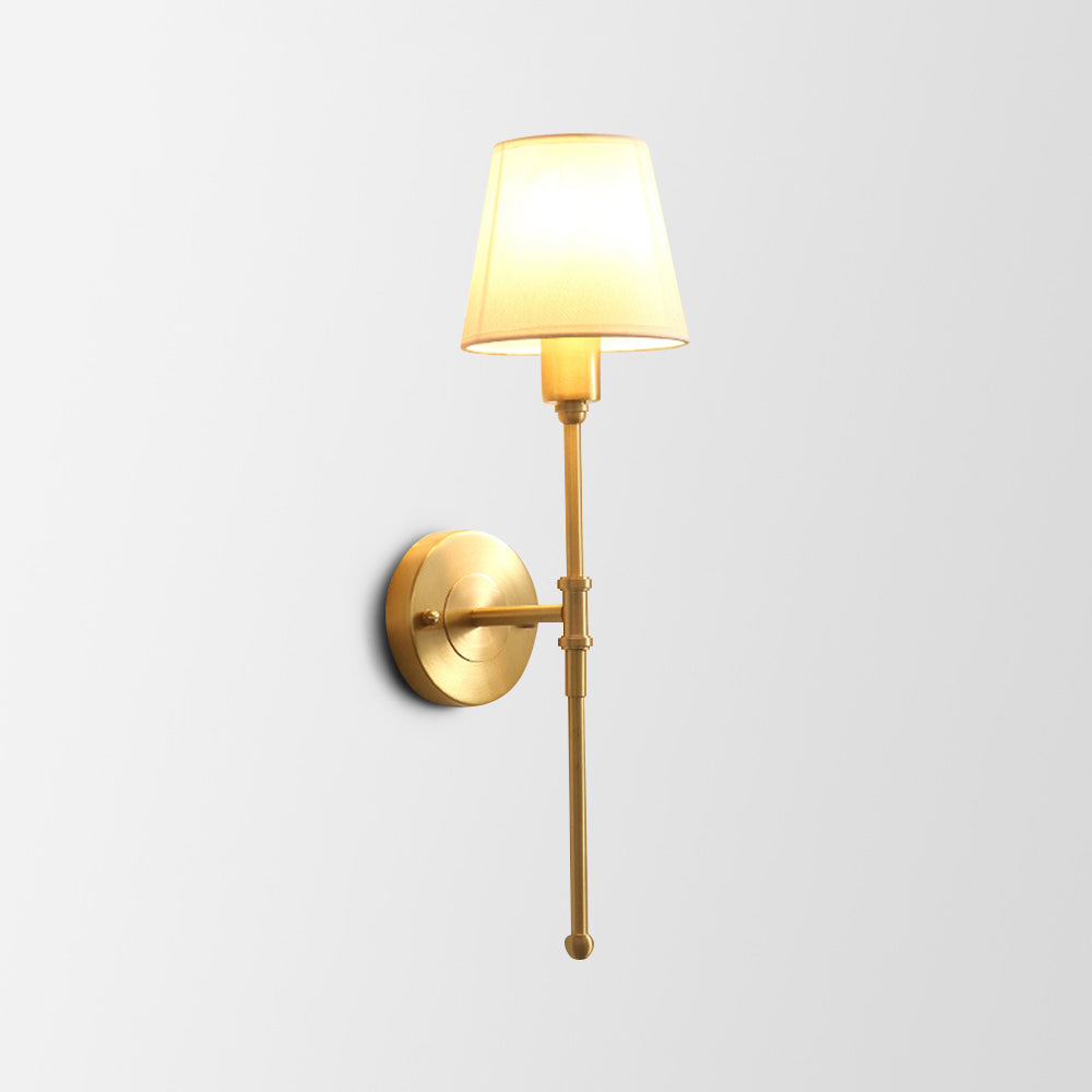 Vintage Wandleuchte Silva Landerne, 5 Stile, Metall/Stoff, Gold, Schlafzimmer