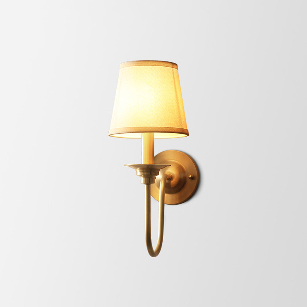 Vintage Wandleuchte Silva Landerne, 5 Stile, Metall/Stoff, Gold, Schlafzimmer