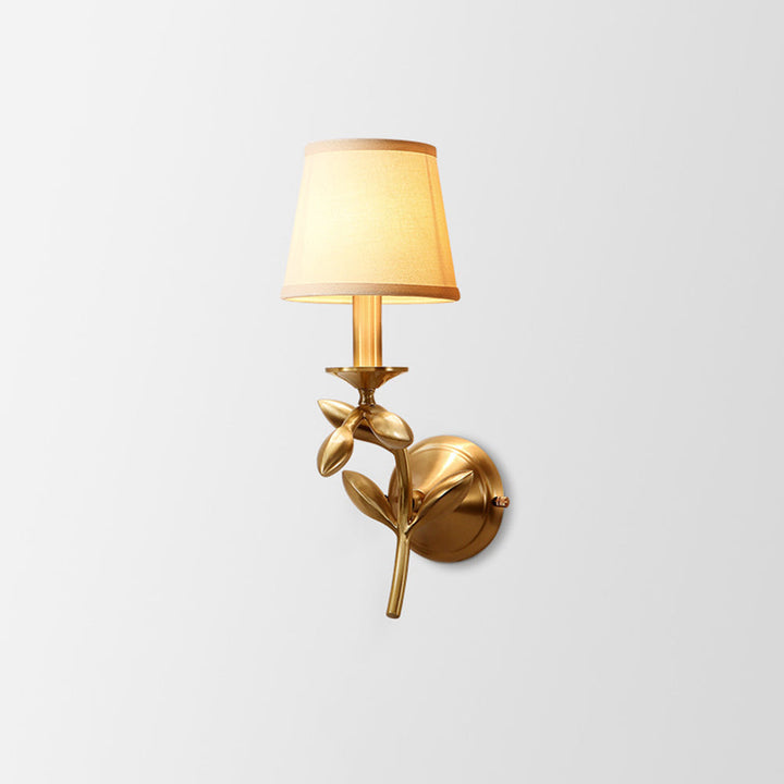 Vintage Wandleuchte Silva Landerne, 5 Stile, Metall/Stoff, Gold, Schlafzimmer
