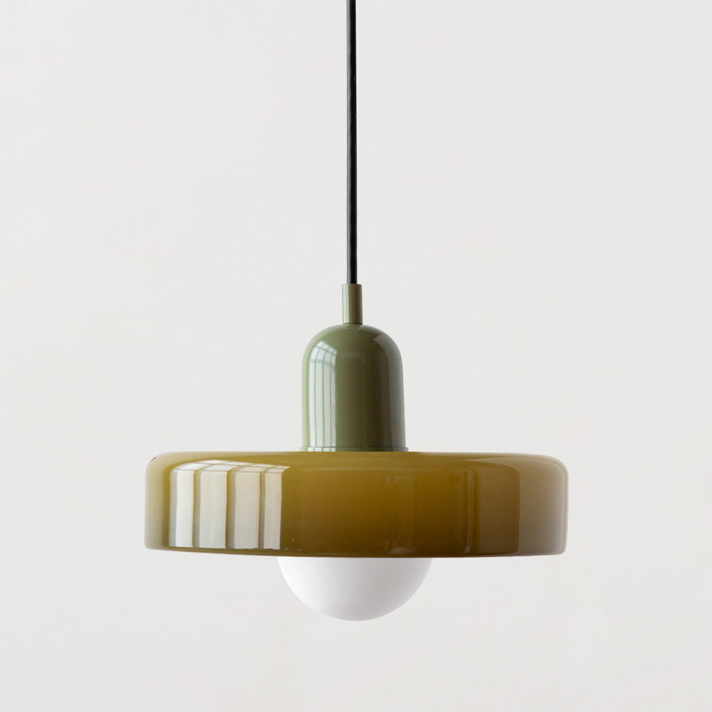 Farbenfrohe Pendelleuchte im Bauhausstil - StiloGlas
