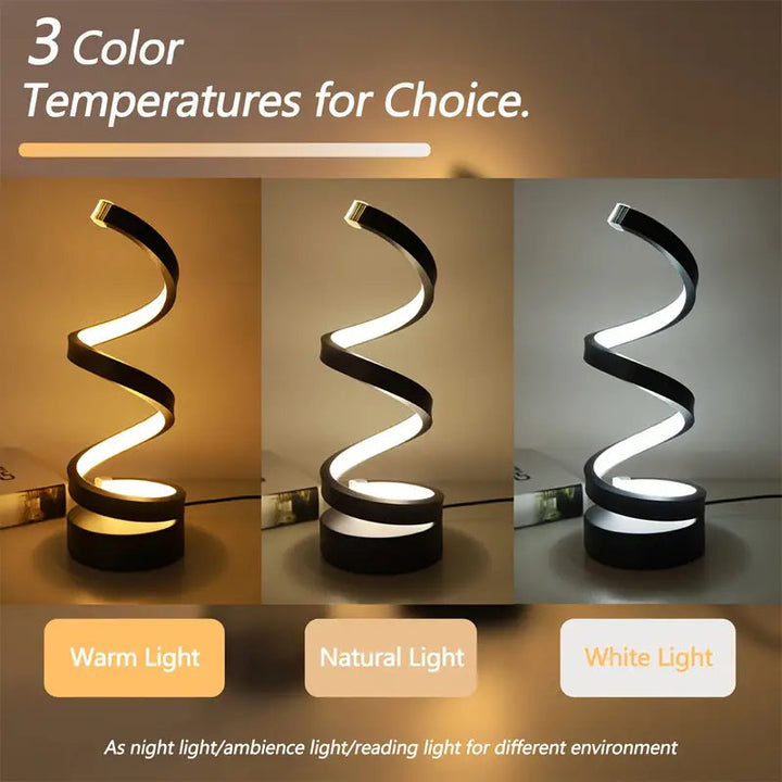 SPIRALUX – Modernes Design Spiral-LED-Tischleuchte (dimmbar)