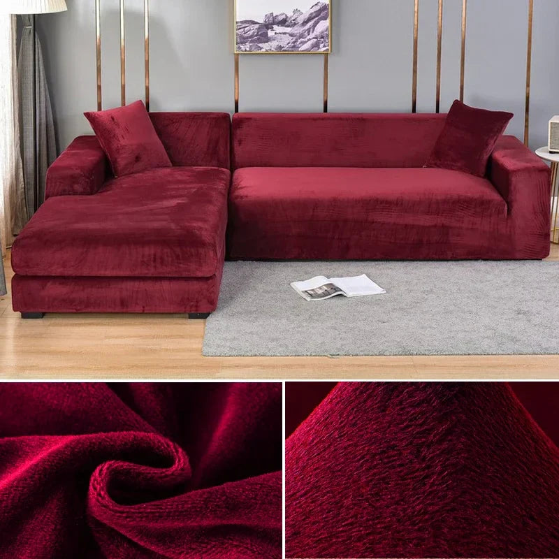 Sofabezug aus Stretch-Samt mit luxuriösem Finish – Sofina