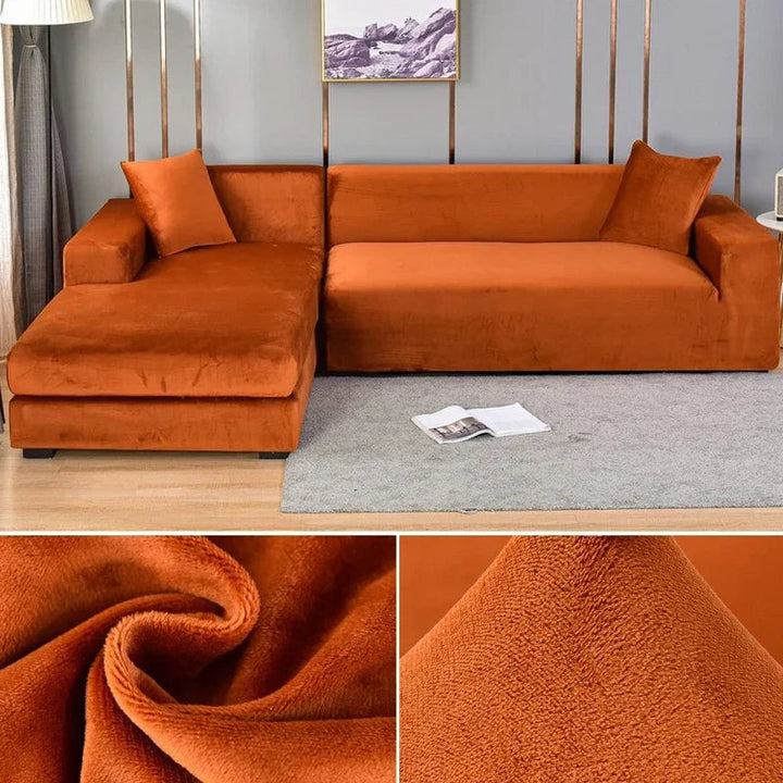 Sofabezug aus Stretch-Samt mit luxuriösem Finish – Sofina