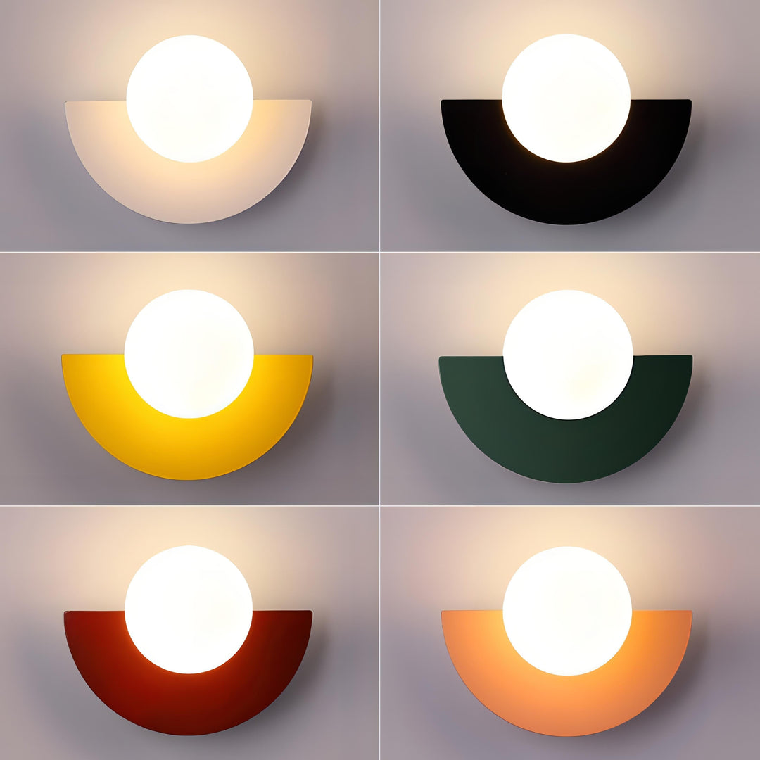 Nordische halbrunde Wandlampe