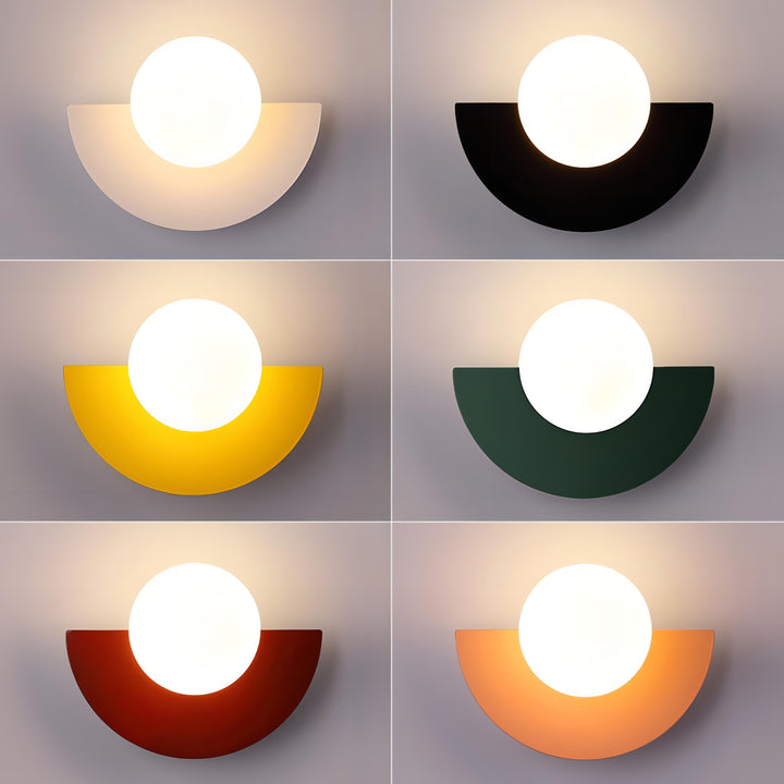 Nordische halbrunde Wandlampe