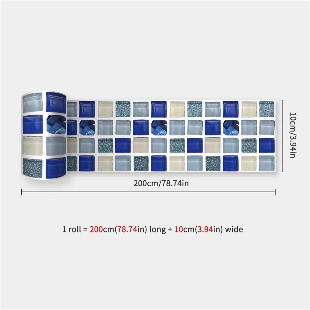 DecoMosaic Wasserdichte Mosaik Wandaufkleber