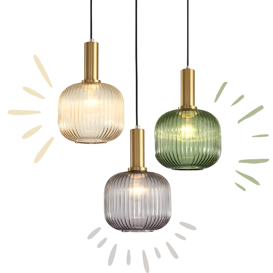 Retro-Glas-Hängelampe – ColorVibe