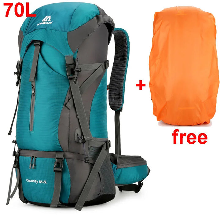 Alpivento 70L Trekkingrucksack | Wasserdichter Campingrucksack mit Regenschutz | Großer Outdoor-Rucksack für Wandern, Bergsteigen und Reisen  Marke:
