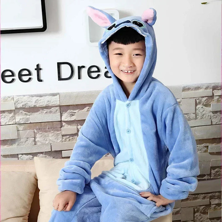 Kinder Onesie – Winterzauber BlauZee